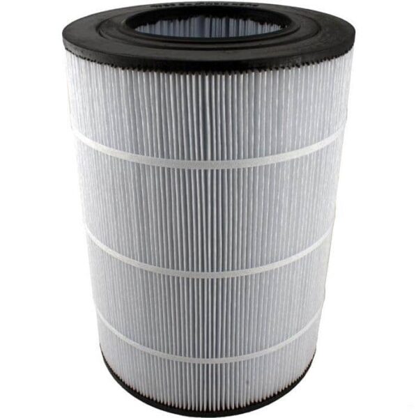 The Jacuzzi/Dirt Devil CFR-75 75 Sq Ft is a cylindrical air filter with pleated white paper and black rubber ends, designed for use in air purification or HVAC systems.