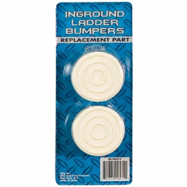 Packaging for Ladder Bumper - Xpand N Lock shows two white circular bumpers in clear plastic against a blue textured background. Text and a barcode are visible on the package.