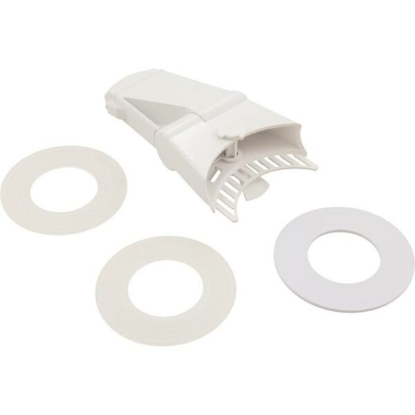 The FOUNTAIN ATTACHMENT is a white plastic tool featuring a comb-like edge, shown alongside three round, flat interchangeable discs on a plain white background.