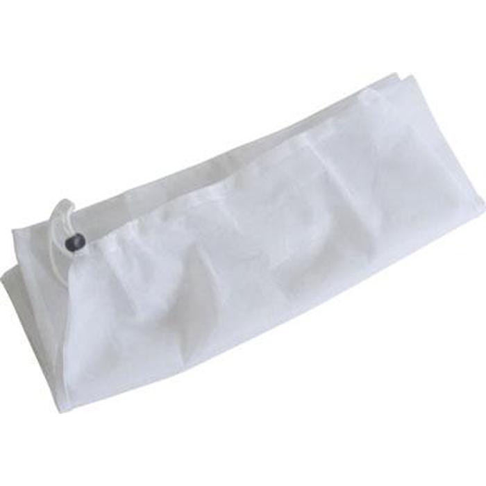 The REPL BAG F/LEAF EATER PS409 is a white, rectangular mesh filter bag featuring a small black plastic ring in one corner, shown lying flat against a plain background.