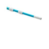 The TELEPOLE 3 SECTION 4-12 is a blue telescopic pole with white twist-lock sections and a white plastic handle, displayed against a plain white background.