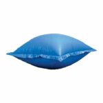 A large, blue Air Pillow - 4 x 5, made of inflatable plastic with sealed edges, puffed up and displayed on a white background.
