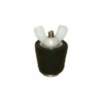 The Winter Plug #4 is a black and silver valve with a white plastic wing-shaped handle, displayed against a plain white background.