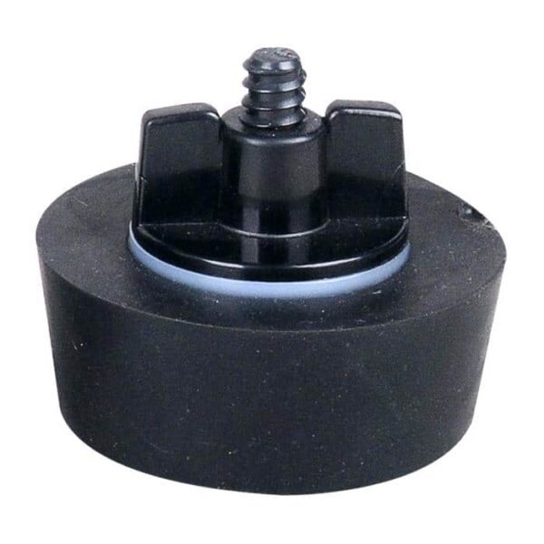 The Winter Plug 2 is a black circular plastic knob with a threaded screw on top and two raised side grips, designed for easy turning and adjustment.