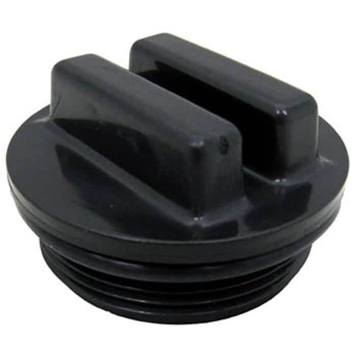 The Winter Plug - Threaded 2 is a black plastic cap with two rectangular grip handles on top, designed for easy turning and tightening.