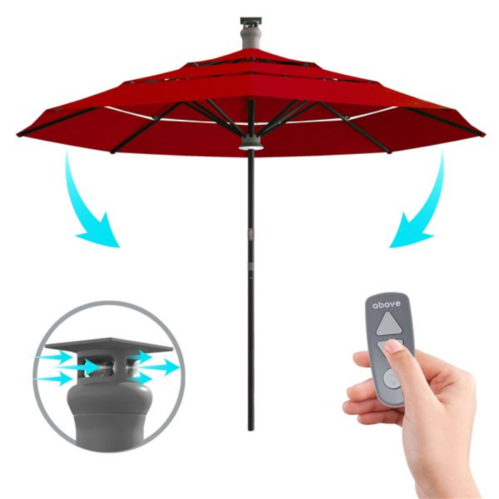 Umb-11FT Smart Umbrella-Cherry