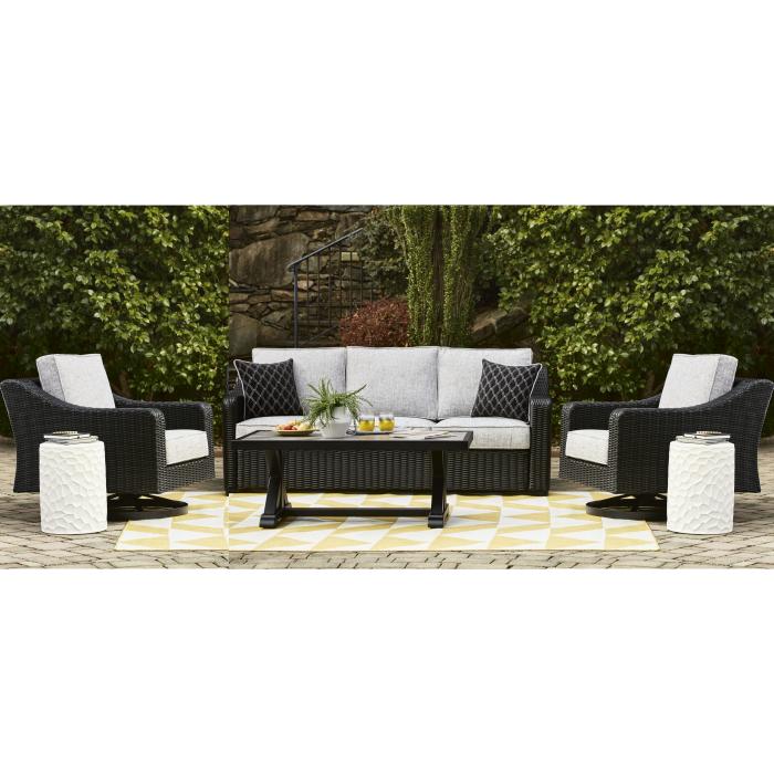 Beachcroft Deep Seating Group Black 4 piece