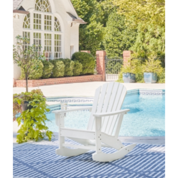 White Rocking Adirondack Chair