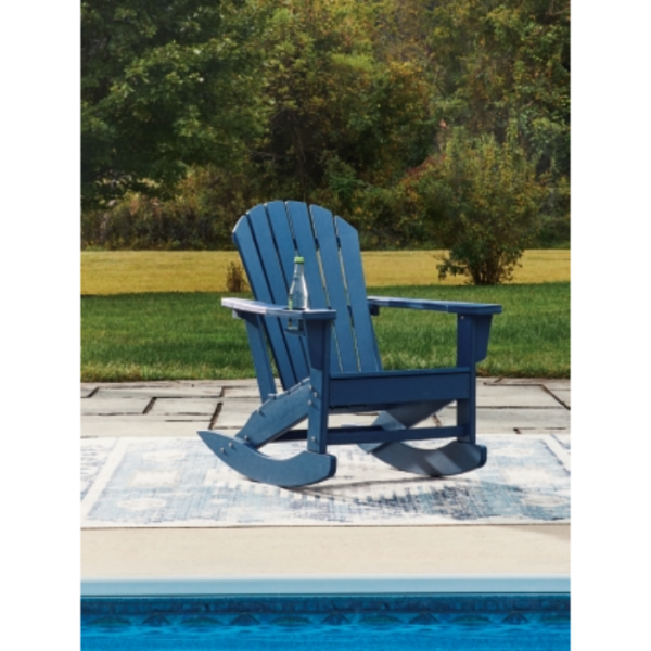 Blue Rocking Adirondack Chair