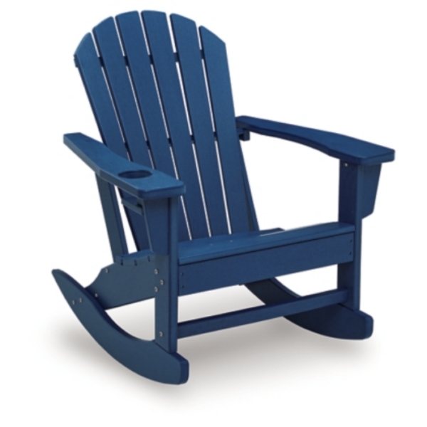 Blue Rocking Adirondack Chair - Image 2