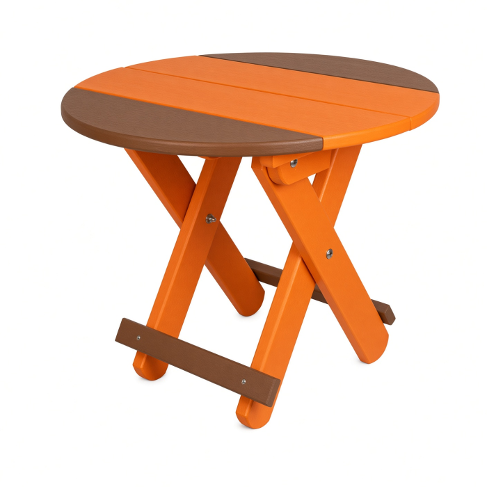 Brown & Orange Folding Table - Image 2