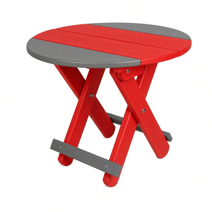 Red & Gray Folding Table - Image 2