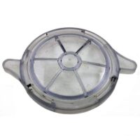 The Cover, Hair & Lint SVL56 (511-1310) is a round plastic replacement lid with two side tabs and a spoked circular center, designed for use with compatible appliances.