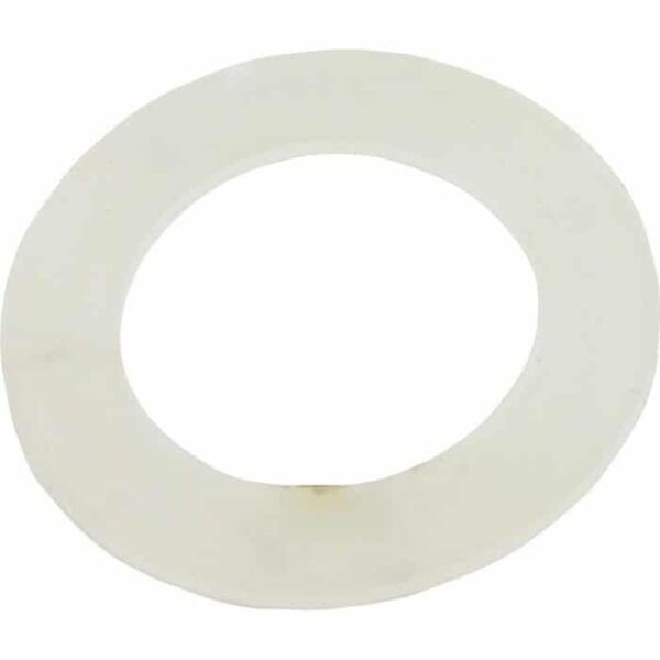 The Union Gasket 1.5 (711-4000) is a white, flat, circular gasket with a smooth surface and a large central hole, shown from above against a plain background.