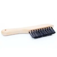 The BRUSH-RAIL 4IN features a wooden handle and stiff black bristles, displayed against a white background.