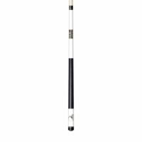 The Cleveland Browns Laser Etched Cue is a white and black pool cue stick with a textured black grip, minimalist design, and a small graphic near the base.