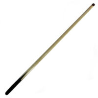 The Cue Premier Fiberglass 1pc57in pool cue features a light wood body, dark tip, and black handle, shown diagonally on a white background.