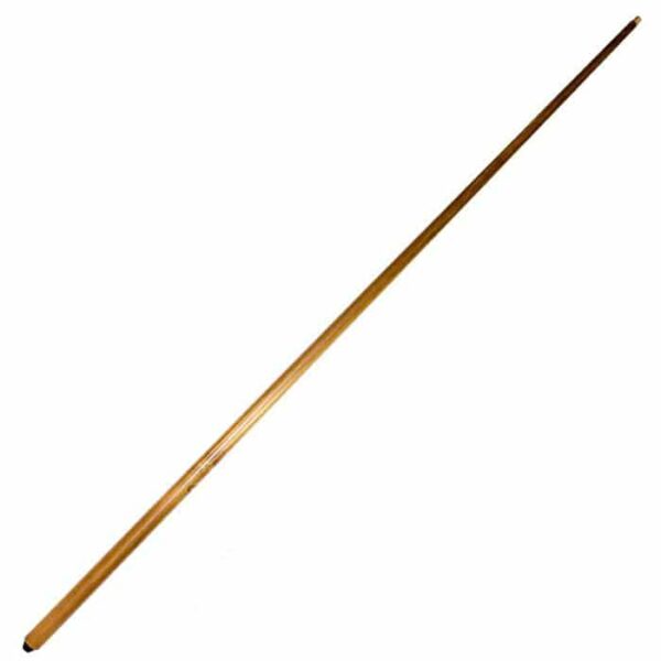 The Imperial One-Piece Bridge Stick is a long, straight wooden cue stick with a slightly tapered end, commonly used for playing billiards or pool.