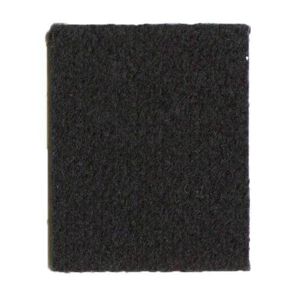 A piece of charcoal billiard cloth for an 8 table, Teflon treated for durability, with a slightly rough texture, photographed against a white background.