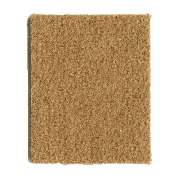A square piece of camel-colored, Teflon-treated billiard cloth for an 8 table, viewed from above against a white background.