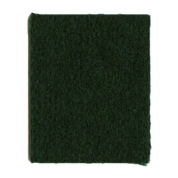 The Cloth-Bottle Green Teflon 8FT is a small, rectangular piece of dark green felt with straight edges and a slightly uneven bottom right, shown on a white background.