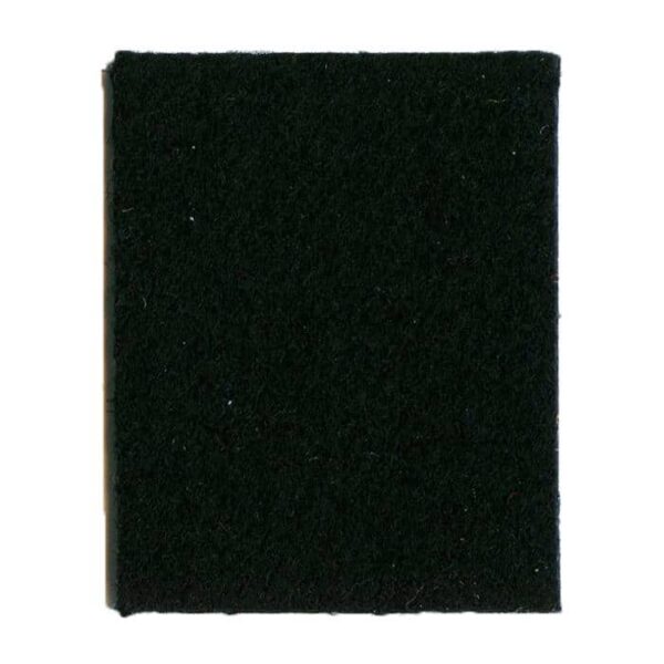 A black Billiard Cloth for 8 Table (Teflon Treated) is displayed on a white background, featuring a soft, slightly fuzzy texture and clean, straight edges.