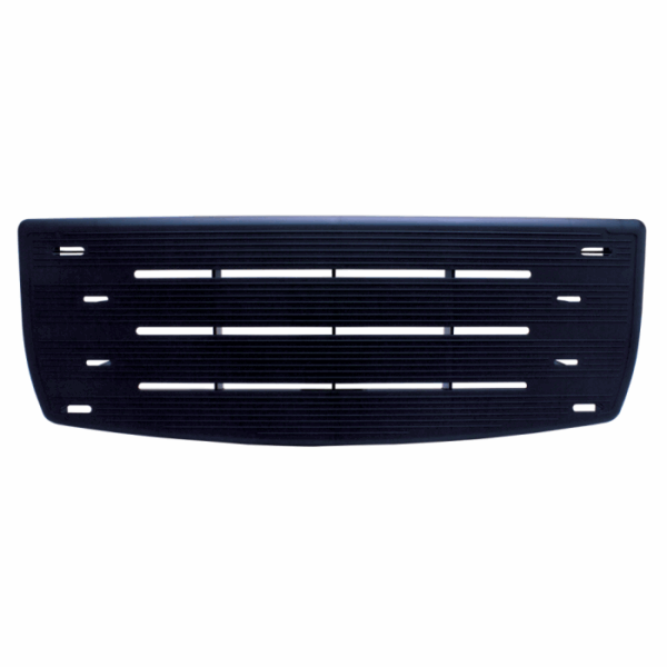 Spa Step WW-Black33IN in a rectangular black design with horizontal slats and small mounting holes along the edges, shown against a white background.