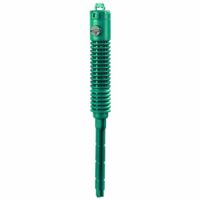 The FROG Filter Mate (Formerly Filter FROG) is a green plastic pop-up sprinkler head featuring a ribbed cylindrical body, screw-on top, and a narrow stake at the bottom for easy ground insertion.