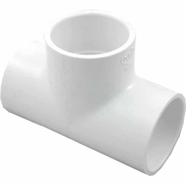 A white PVC Elbow, 90° 1 Slip x 1 Slip fitting designed to connect two pipes at a right angle.