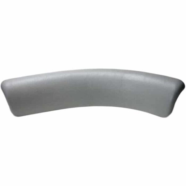 The Sundance Wrap Around Pillow (1998-2000) is a curved, gray, padded cushion with smooth edges, shown against a white background.