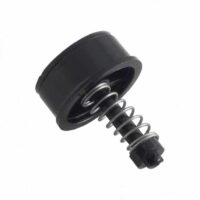 Close-up of By-Pass Assembly 1-1/2 (R17226X), featuring a black cylindrical plastic cap attached to a metal coil spring with a small black plastic tip, isolated on a white background.