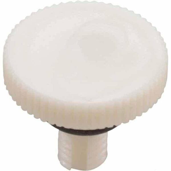 A close-up of the Knob with O-Ring, King Tech Perform-Max, 1991 & Prior (01-22-9626), showing its white plastic knurled edge and short cylindrical shaft against a plain white background.