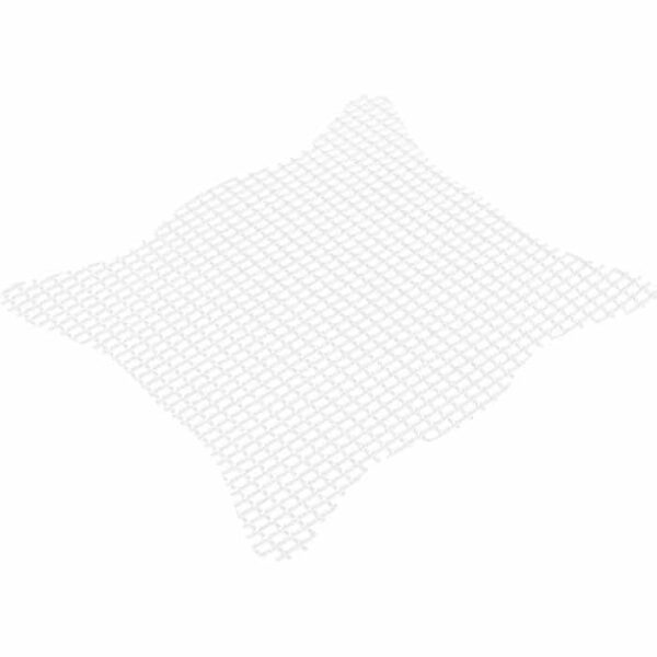A flexible, thin white mesh with a diamond grid pattern, designed as the Screen for the King Technology Perform-Max Feeder, shown slightly wavy and uneven at the edges on a plain white background.
