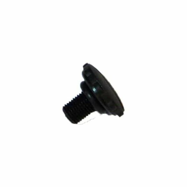 A black Knob with O-Ring, King Tech Perform-Max, Current, featuring a wide round flat head with ridged edges, is shown against a plain white background.