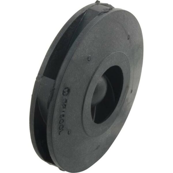 The IMPELLER 1HP POWER-FLO/LX is a round, black plastic spool with a central hole and groove for holding line, shown at an angle against a plain white background.