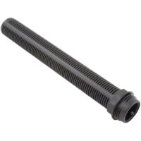 A LATERAL S240/S220S/S244S, black ribbed plastic tube with threading on one end, likely used as a filter or connector for plumbing or irrigation systems, displayed on a white background.