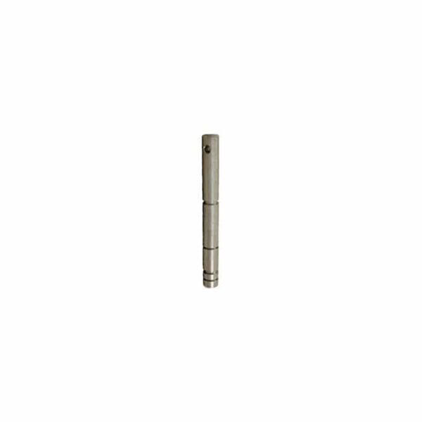 The Bump Shaft 1/2 EC-30 / EC-40 / EC-50 (ECX1009) is a small, cylindrical metal rod with grooves and a hole near one end, shown standing upright on a white background.