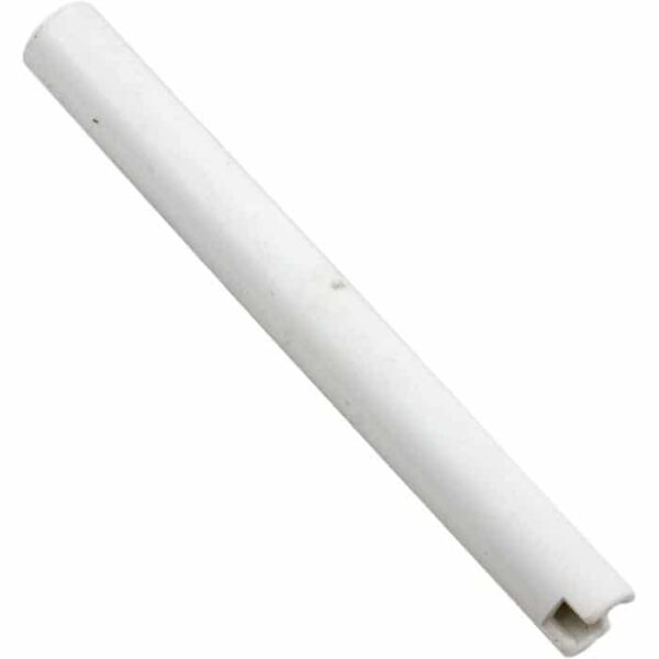 A Feeder Tube for CL 200 Series Feeder, white and cylindrical, is shown on a plain white background with a small metal tip partially visible at one end.