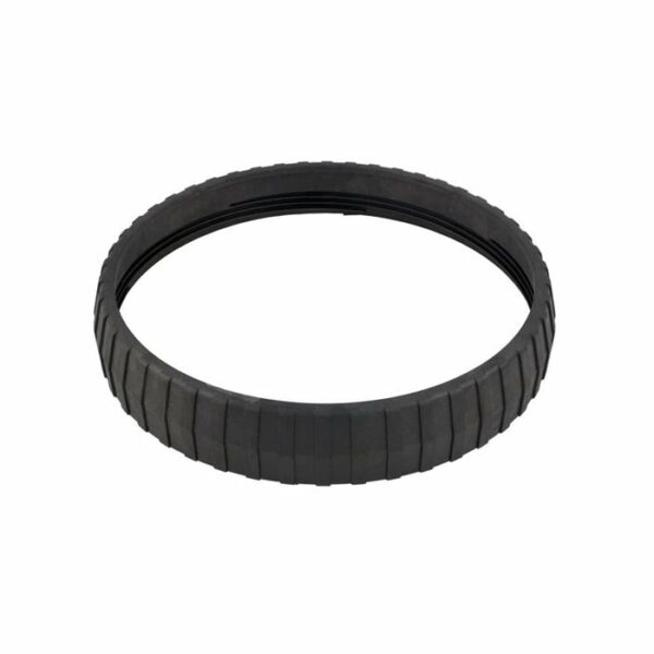 A RING-LOK FOR CFR50/75/100, featuring black rubber tire tread with grooves in a circular ring shape, displayed on a white background.