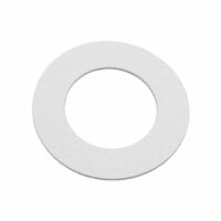 A flat, white, circular Kreepy Krauly Eyeball Diverter Ring with a large central hole, displayed on a plain white background.