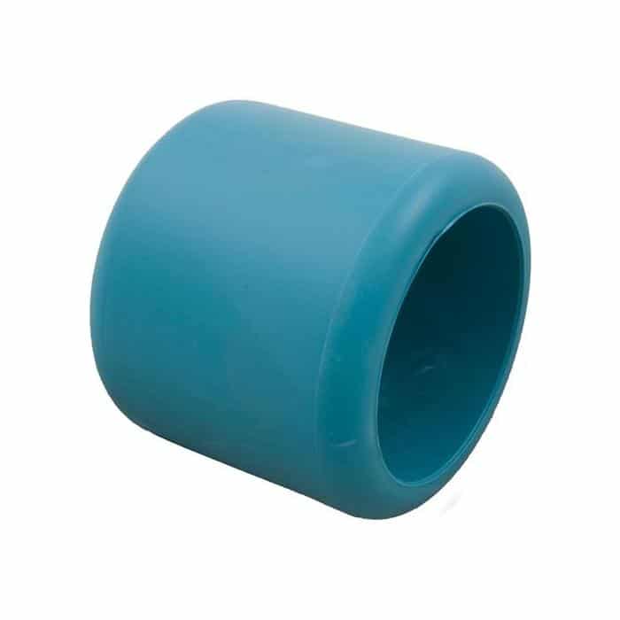 A single Kreepy Krauly E-Z Vac Hose Weight, blue and cylindrical with a smooth finish and no visible logo or design, photographed on a white background.