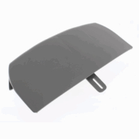 The Serenity Top Cap Inner is a plain, curved, matte-finish black plastic panel featuring a mounting tab on the bottom right, shown against a white background.