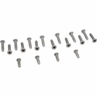 The Skimmer Faceplate Screw Set (SPX1085Z1A) includes sixteen silver-colored metal screws of assorted lengths, displayed in rows on a plain white background.