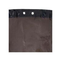 A close-up of the Winter Cover 20 x 40 Rectangle - Ultra-Premium, featuring a brown tarp with a reinforced black edge and three metal grommets for secure installation.