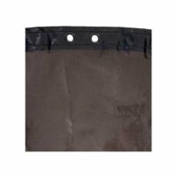 A close-up of the Winter Cover 33 Round - Ultra-Premium shows its dark brown material, reinforced black edge, and two metal grommets along the top.